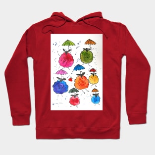 Quirky sheep and their umbrellas Hoodie